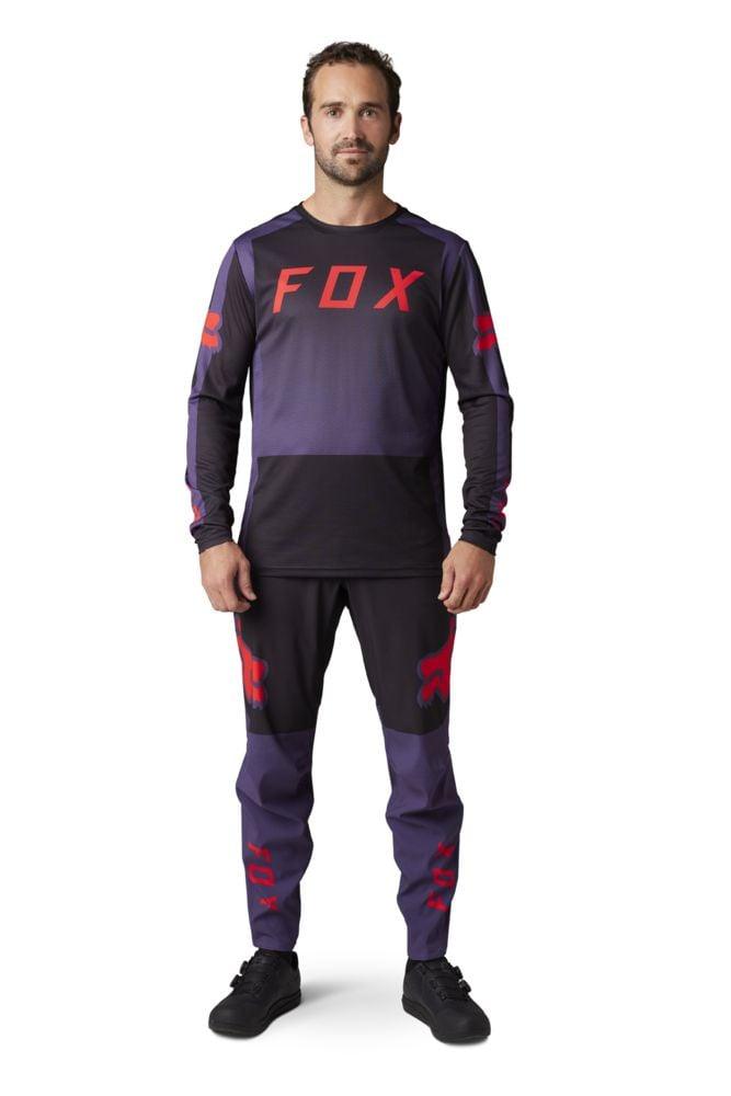 Fox Langärmliges Jersey Defend - Liquid-Life #Wähle Deine Farbe_Sangria