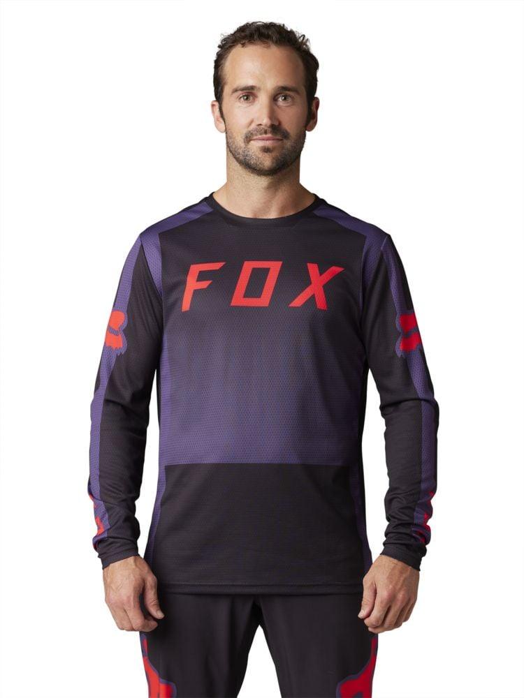 Fox Langärmliges Jersey Defend - Liquid-Life #Wähle Deine Farbe_Sangria