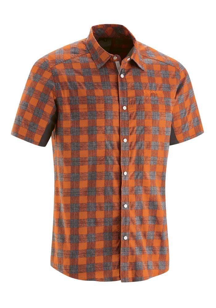 Gonso Bikehemd-1/2 Don - Liquid-Life #Wähle Deine Farbe_mandarin red check