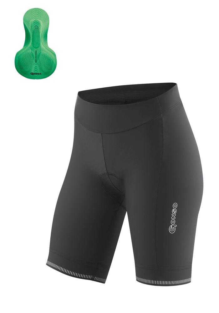 Gonso Damen-Radshort SITIVO - Liquid-Life #Wähle Deine Farbe_black/bright green