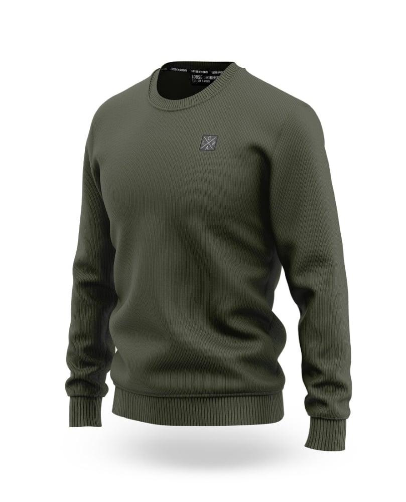 Loose Riders Rundhals Pullover Black Label - Liquid-Life #Wähle Deine Farbe_Army