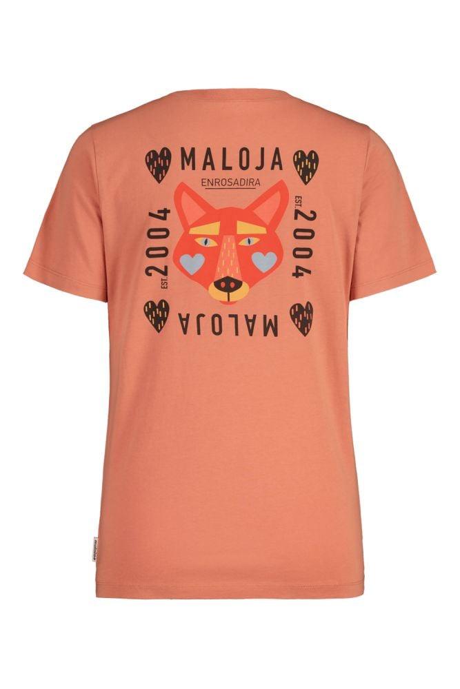 Maloja PlanbellM. Organic Cotton Tee - Liquid-Life #Wähle Deine Farbe_Rosewood