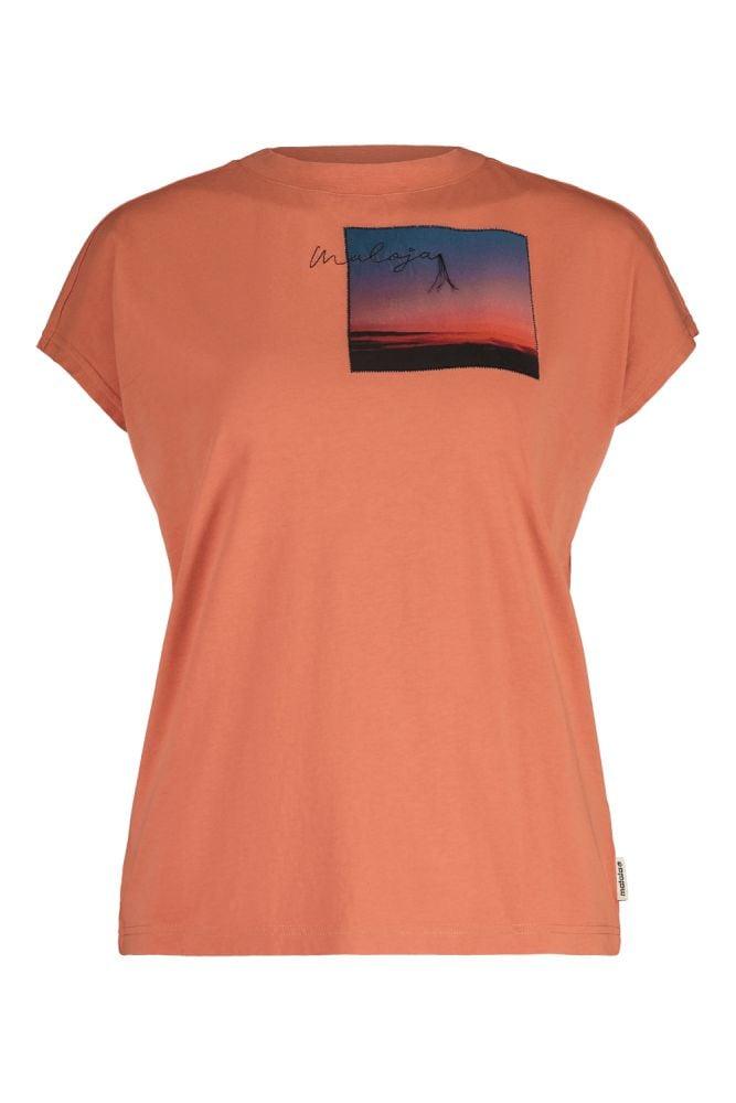 Maloja SalurnM. Organic Cotton Tee - Liquid-Life #Wähle Deine Farbe_Rosewood