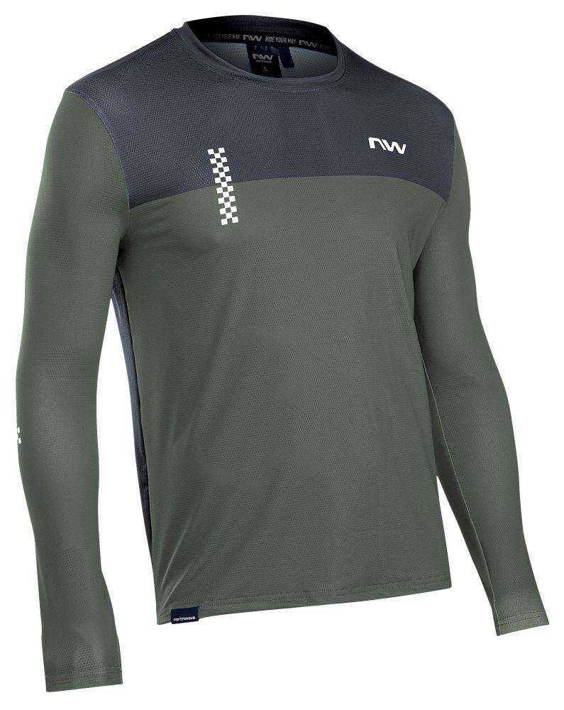 Northwave Xtrail 2 Man Jersey Long Sleeve - Liquid-Life #Wähle Deine Farbe_Green Forest/Black