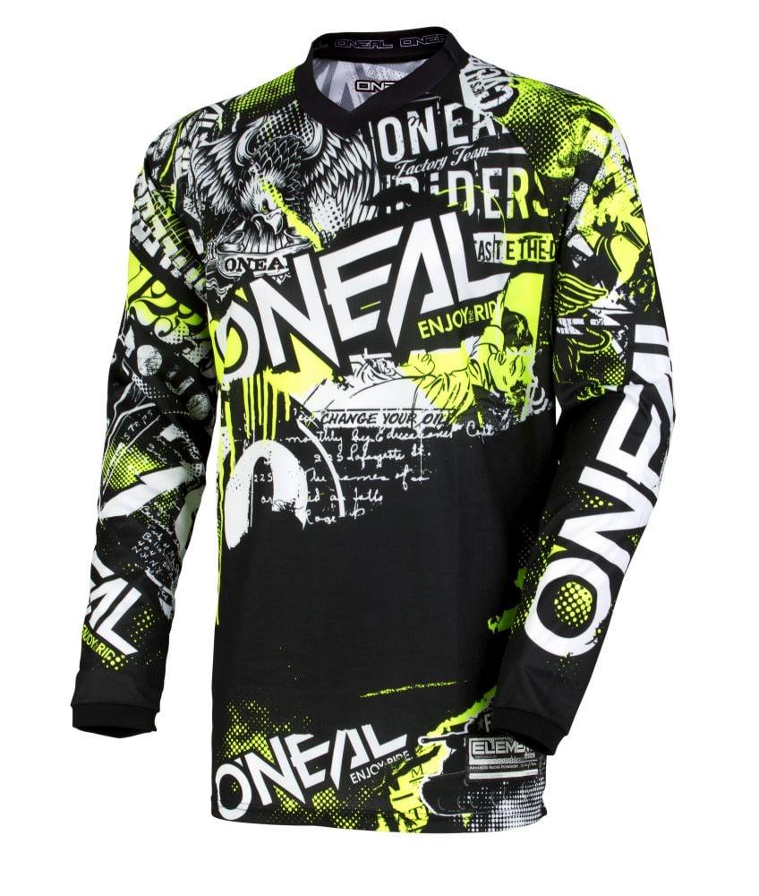O'Neal Element Youth Jersey Attack - Liquid-Life #Wähle Deine Farbe_black/neon yellow