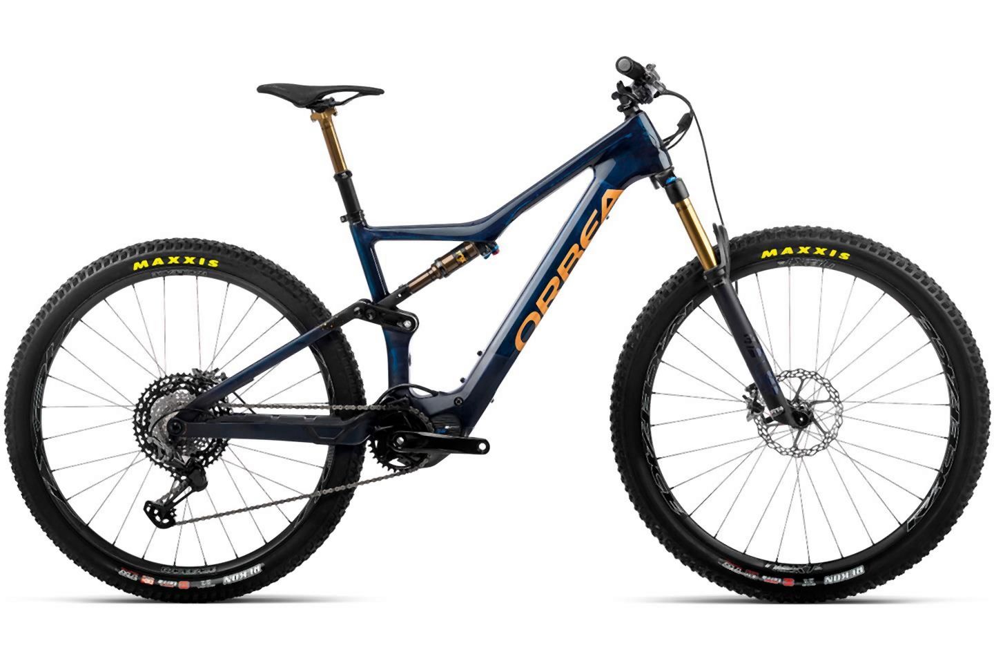 Orbea RISE M-LTD Coal Blue - Red Gold Gloss