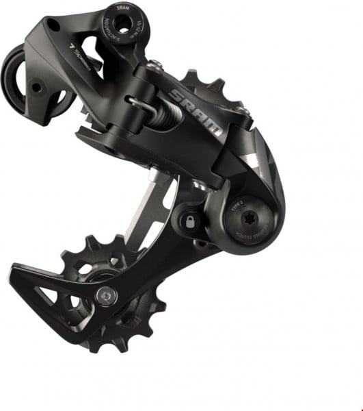 SRAM Schaltwerk X01 DH 7-fach Type 3.0 mittellang / 28T / schwarz - Liquid-Life