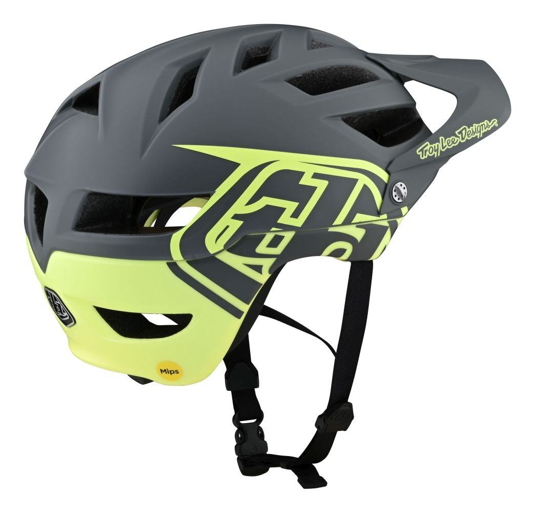 Troy Lee Designs A1 MIPS Helm Classic - Liquid-Life #Wähle Deine Farbe_gray/yellow