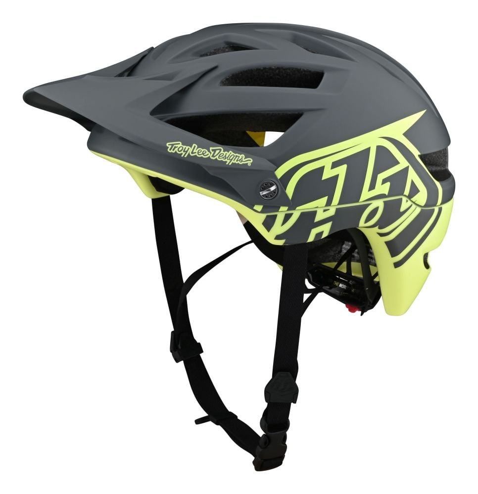 Troy Lee Designs A1 MIPS Helm Classic - Liquid-Life #Wähle Deine Farbe_gray/yellow