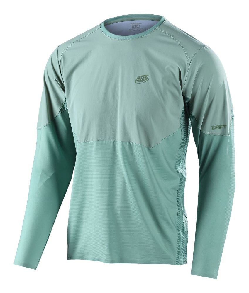 Troy Lee Designs Drift LS Jersey - Liquid-Life #Wähle Deine Farbe_Solid glass green