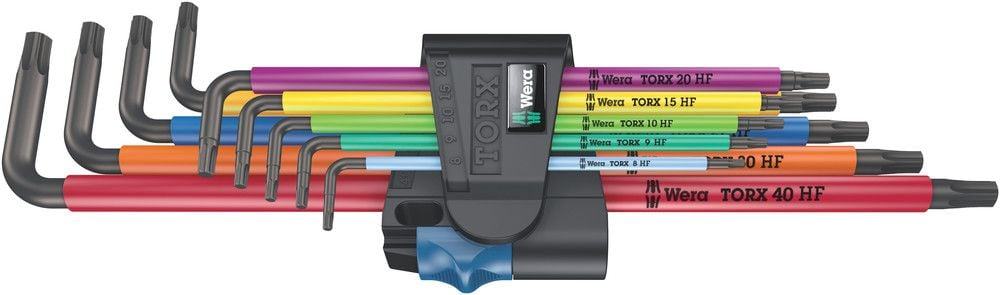 Wera 967/9 TX XL Multicolour HF 1 Winkelschlüsselsatz mit Haltefunktion, lang, 9-teilig - Liquid-Life